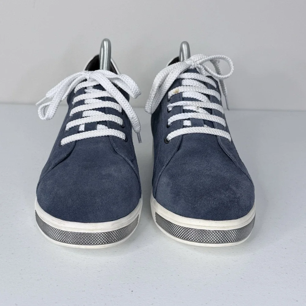 CALTO Blue Suede Invisible Height Increasing Elevator Shoes Sneakers Mens Sz 9